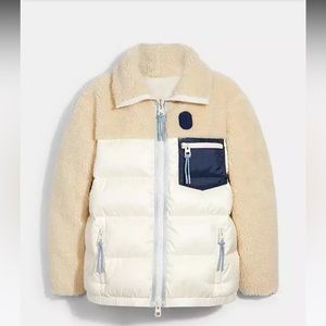 Coach Sherpa down jacket small
